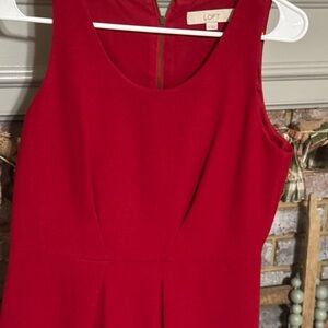 LOFT RED SIZE 4 DRESS CHRISTMAS VALENTINE EUC